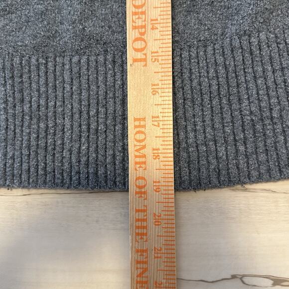 Other Stories Women XS Sweater Cotton Blend Mock Neck Boxy Gray - Picture 4 of 5